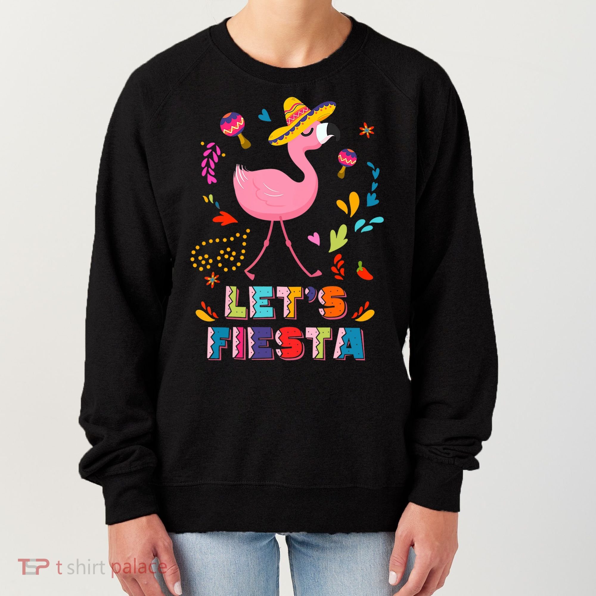 Let's Fiesta Flamingo Cinco De Mayo Women's Sweatshirt
