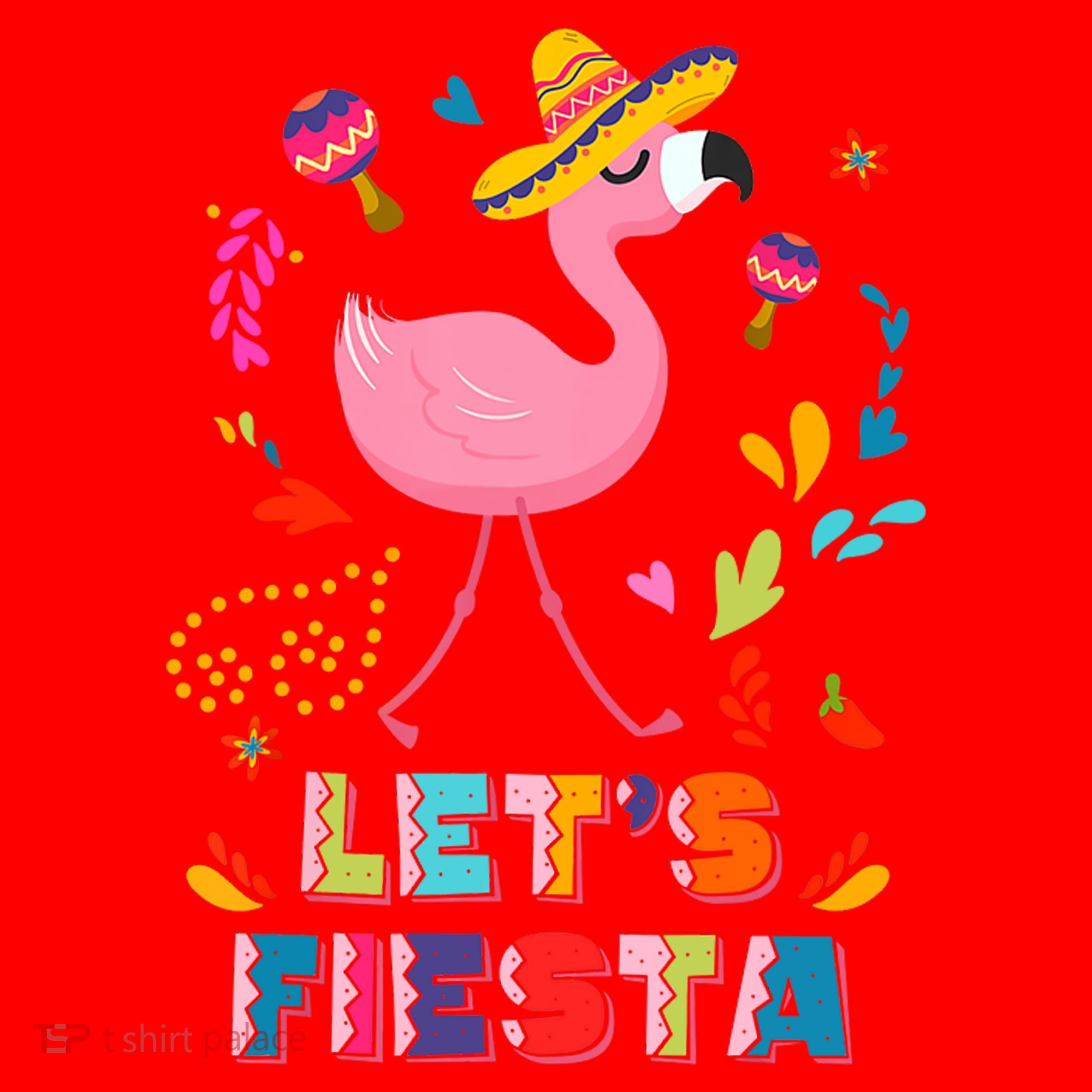 Let's Fiesta Flamingo Cinco De Mayo Santa Hat
