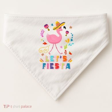 Let's Fiesta Flamingo Cinco De Mayo USA-Made Doggie Bandana