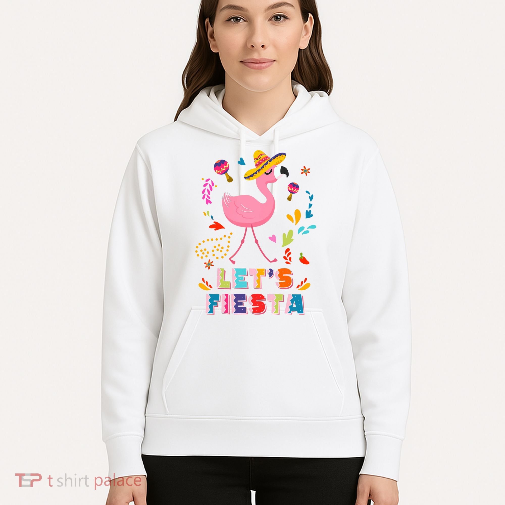 Let's Fiesta Flamingo Cinco De Mayo Hoodie