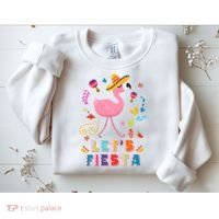 Let's Fiesta Flamingo Cinco De Mayo Sweatshirt thumb 2
