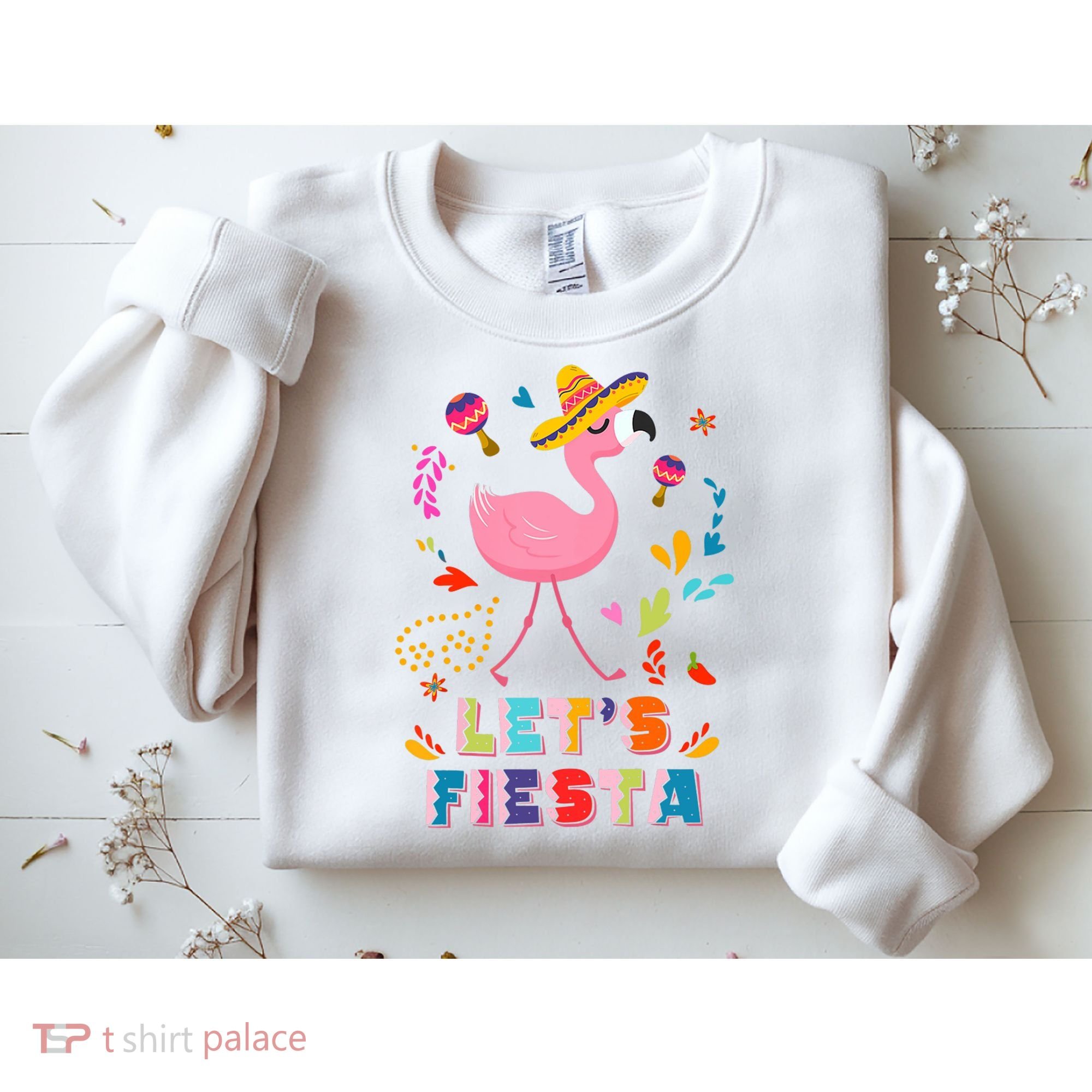 Let's Fiesta Flamingo Cinco De Mayo Sweatshirt