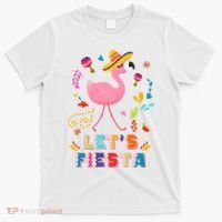 Let's Fiesta Flamingo Cinco De Mayo T-Shirt thumb 0