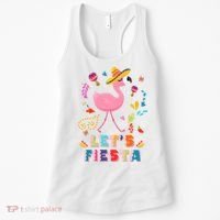 Let's Fiesta Flamingo Cinco De Mayo Women's Tank Top thumb 0
