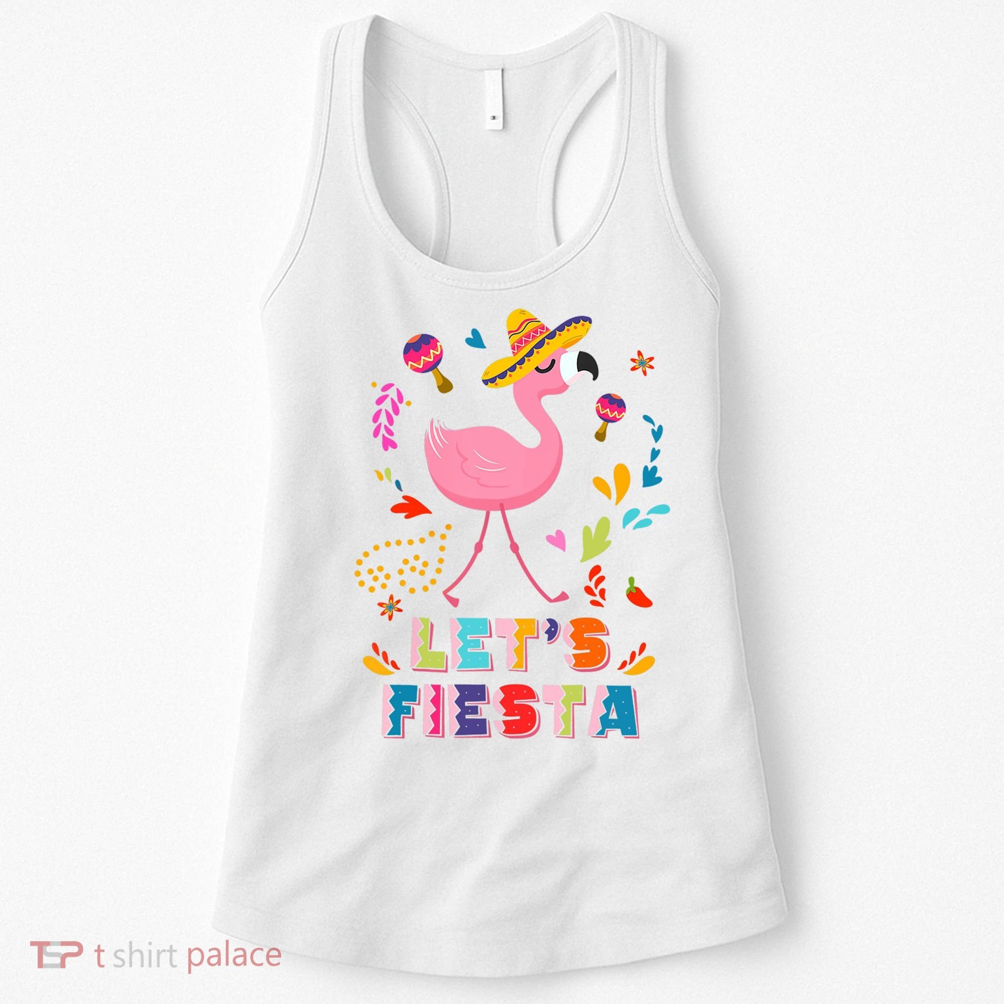 Let's Fiesta Flamingo Cinco De Mayo Women's Tank Top