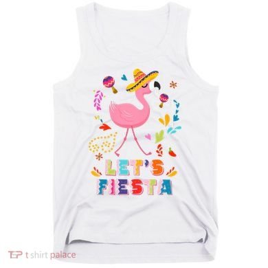 Let's Fiesta Flamingo Cinco De Mayo Tank Top