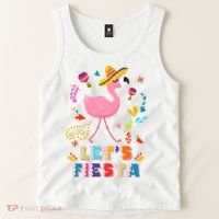 Let's Fiesta Flamingo Cinco De Mayo Tank Top thumb 2