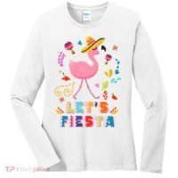 Let's Fiesta Flamingo Cinco De Mayo Women's Long Sleeve Shirt thumb 0