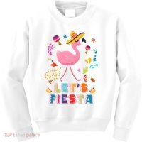 Let's Fiesta Flamingo Cinco De Mayo Kids Sweatshirt thumb 0