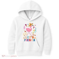 Let's Fiesta Flamingo Cinco De Mayo Kids Hoodie thumb 0