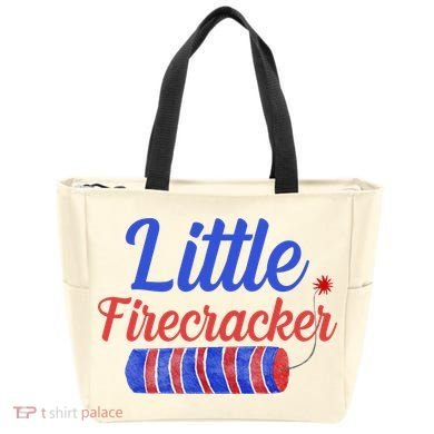 Little Firecracker Funny 4th Of July Tote Bag