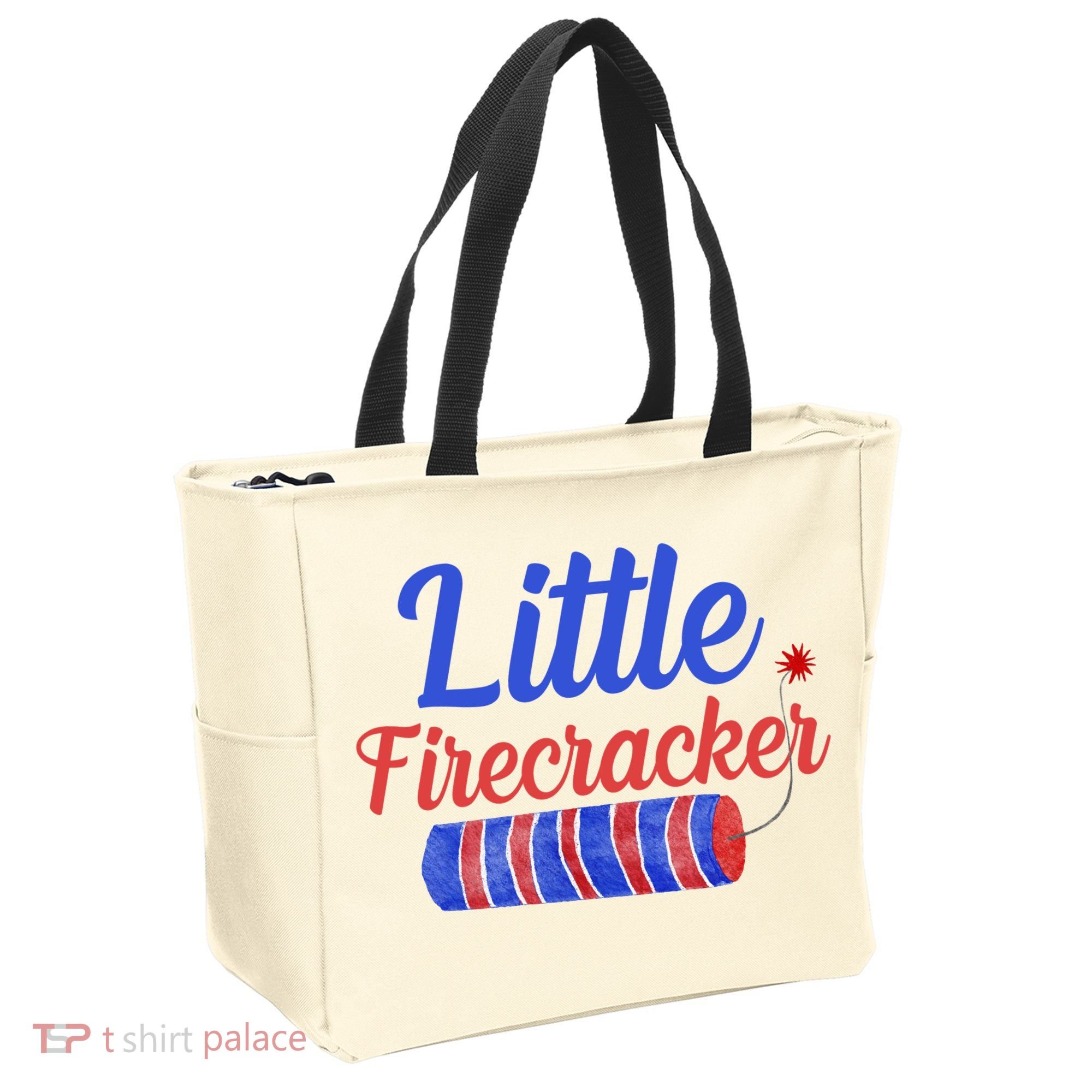 Little Firecracker Funny 4th Of July Tote Bag