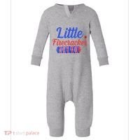 Little Firecracker Funny 4th Of July Infant Fleece One Piece thumb 0