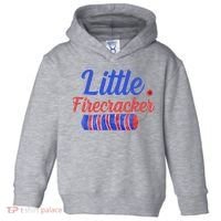 Little Firecracker Funny 4th Of July Toddler Hoodie thumb 0