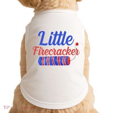 Little Firecracker Funny 4th Of July Doggie Tank