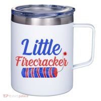 Little Firecracker Funny 4th Of July 12oz Stainless Steel Coffee Mug thumb 0