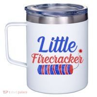Little Firecracker Funny 4th Of July 12oz Stainless Steel Coffee Mug thumb 2