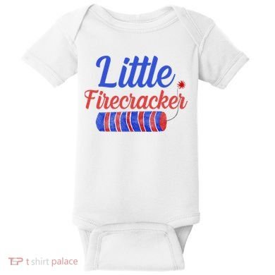 Little Firecracker Funny 4th Of July Baby Bodysuit