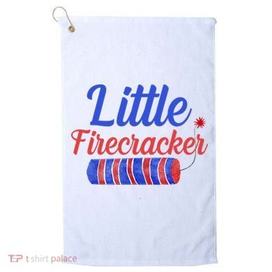 Little Firecracker Funny 4th Of July Golf Towel