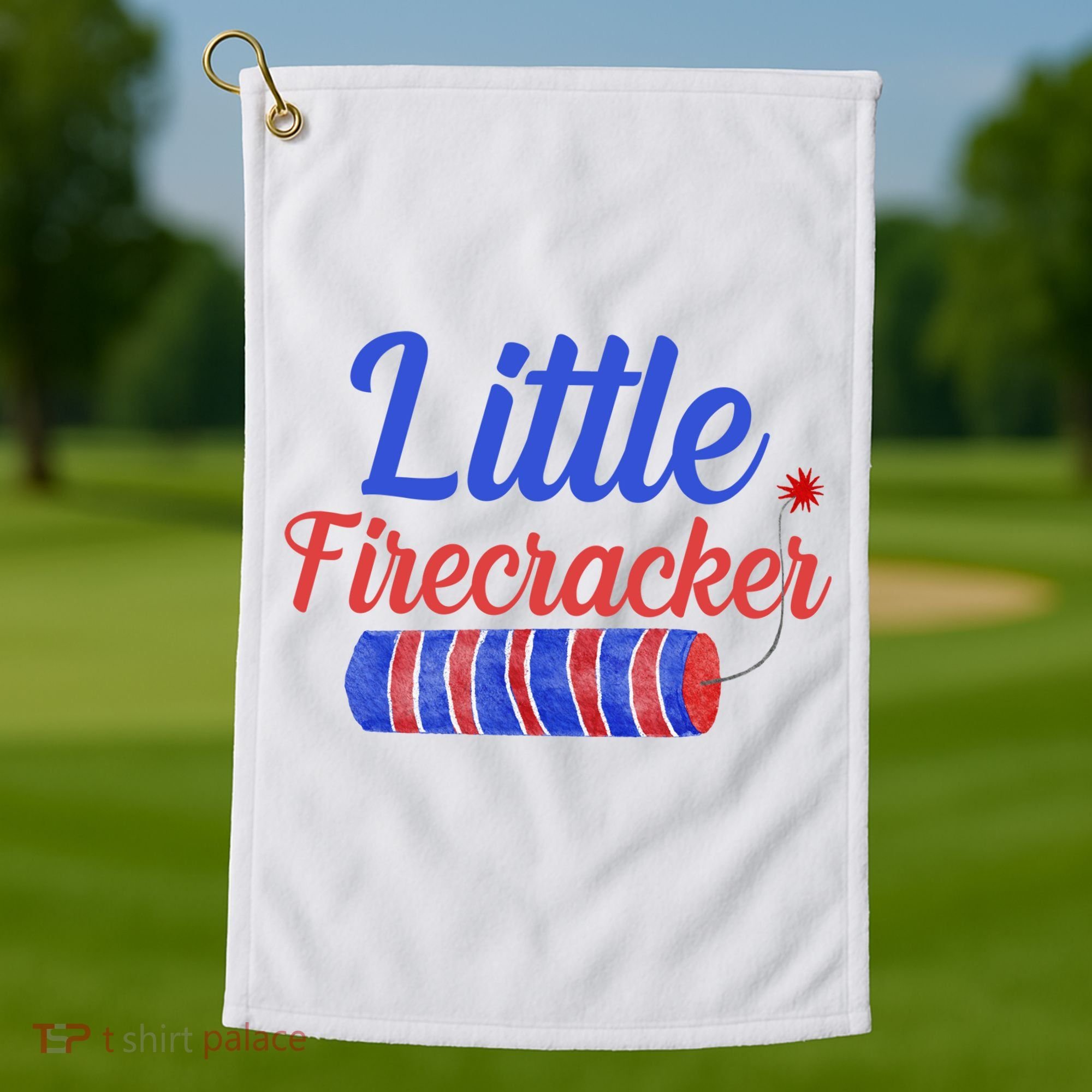 Little Firecracker Funny 4th Of July Golf Towel