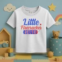 Little Firecracker Funny 4th Of July Toddler T-Shirt thumb 3