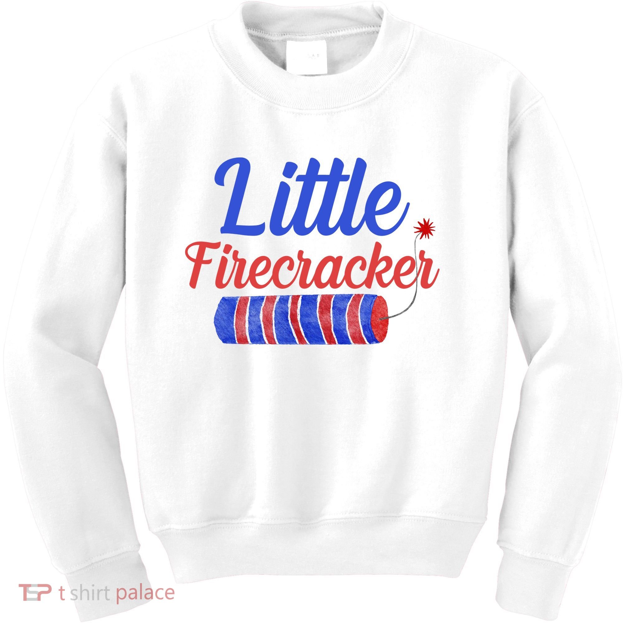 Little Firecracker Funny 4th Of July Kids Sweatshirt
