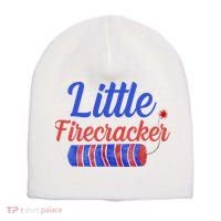 Little Firecracker Funny 4th Of July Short Acrylic Beanie thumb 0