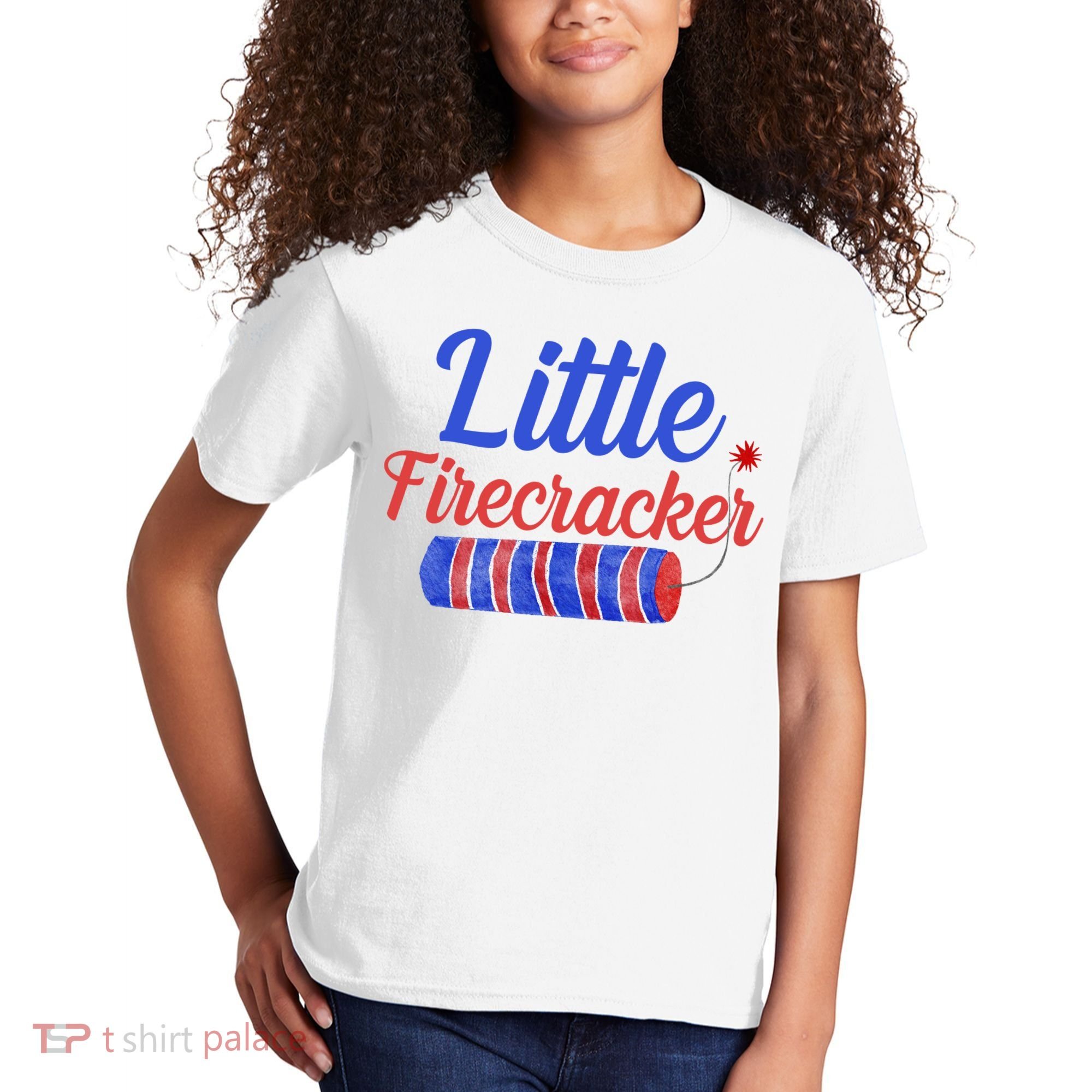 Little Firecracker Funny 4th Of July Kids T-Shirt