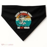 Lucky Fishing Funny Catfish USA-Made Doggie Bandana thumb 0