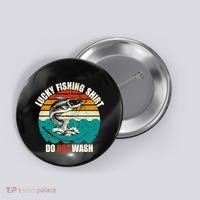 Lucky Fishing Funny Catfish Button thumb 0