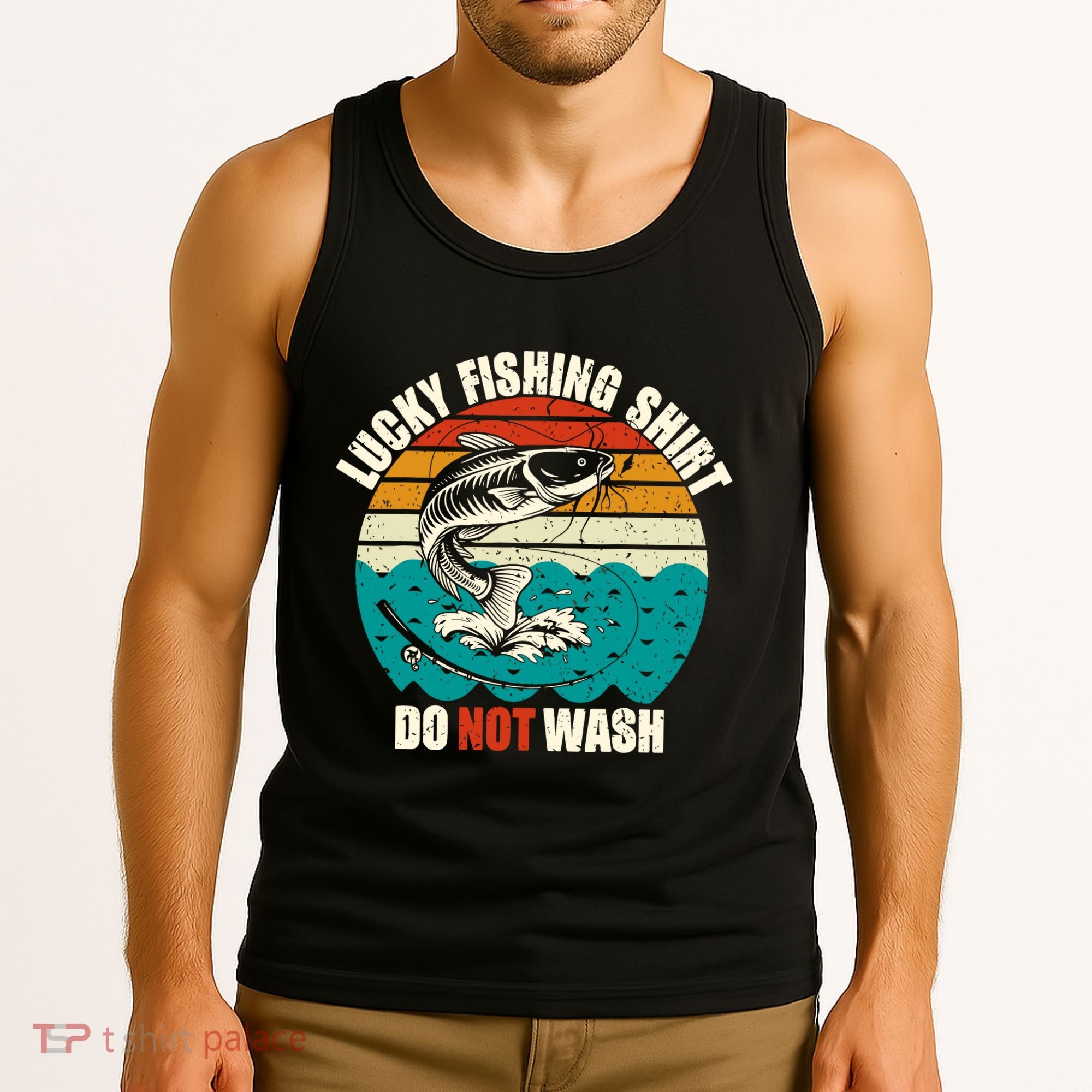 Lucky Fishing Funny Catfish Tank Top