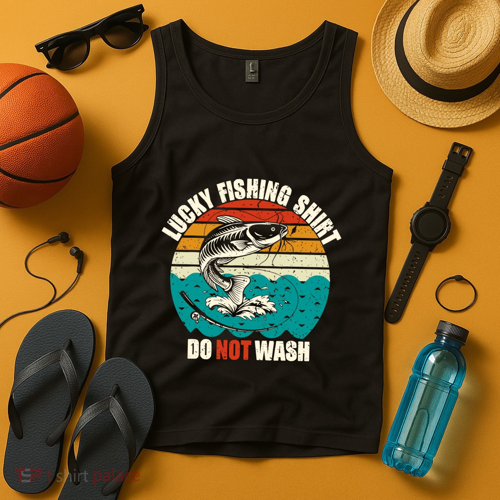 Lucky Fishing Funny Catfish Tank Top