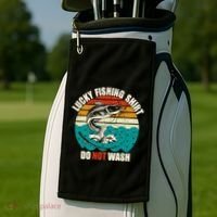 Lucky Fishing Funny Catfish Golf Towel thumb 2