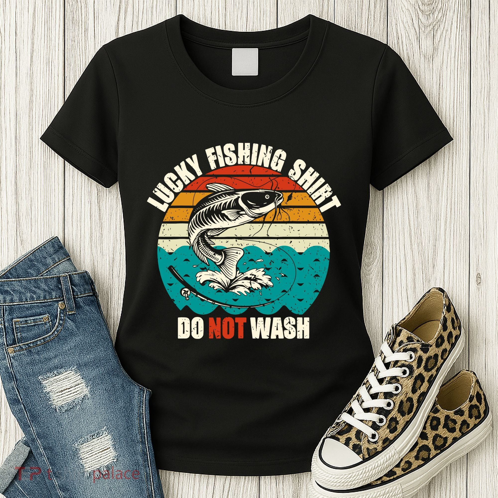 Lucky Fishing Funny Catfish Women's T-Shirt
