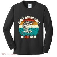 Lucky Fishing Funny Catfish Kids Long Sleeve Shirt thumb 0