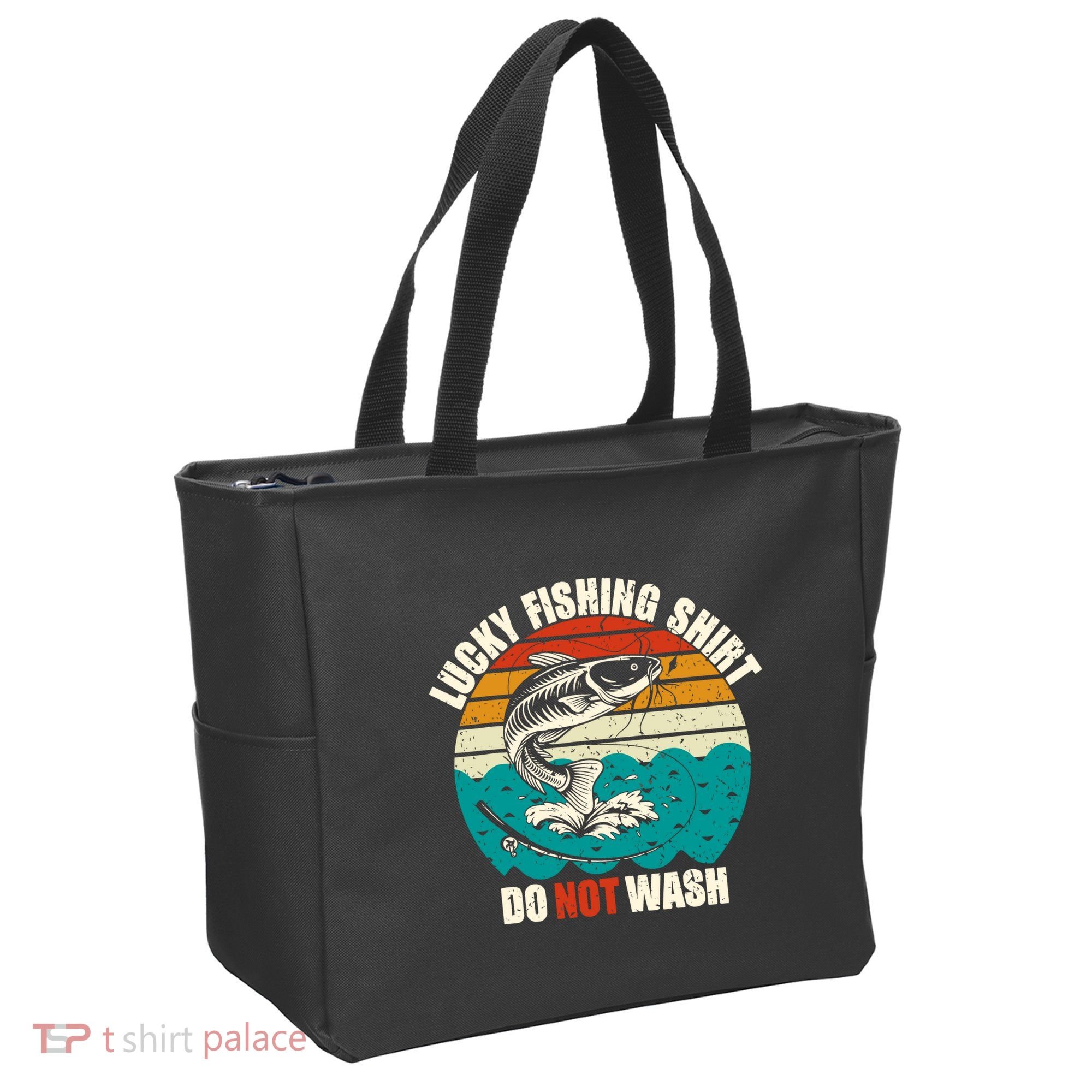 Lucky Fishing Funny Catfish Tote Bag