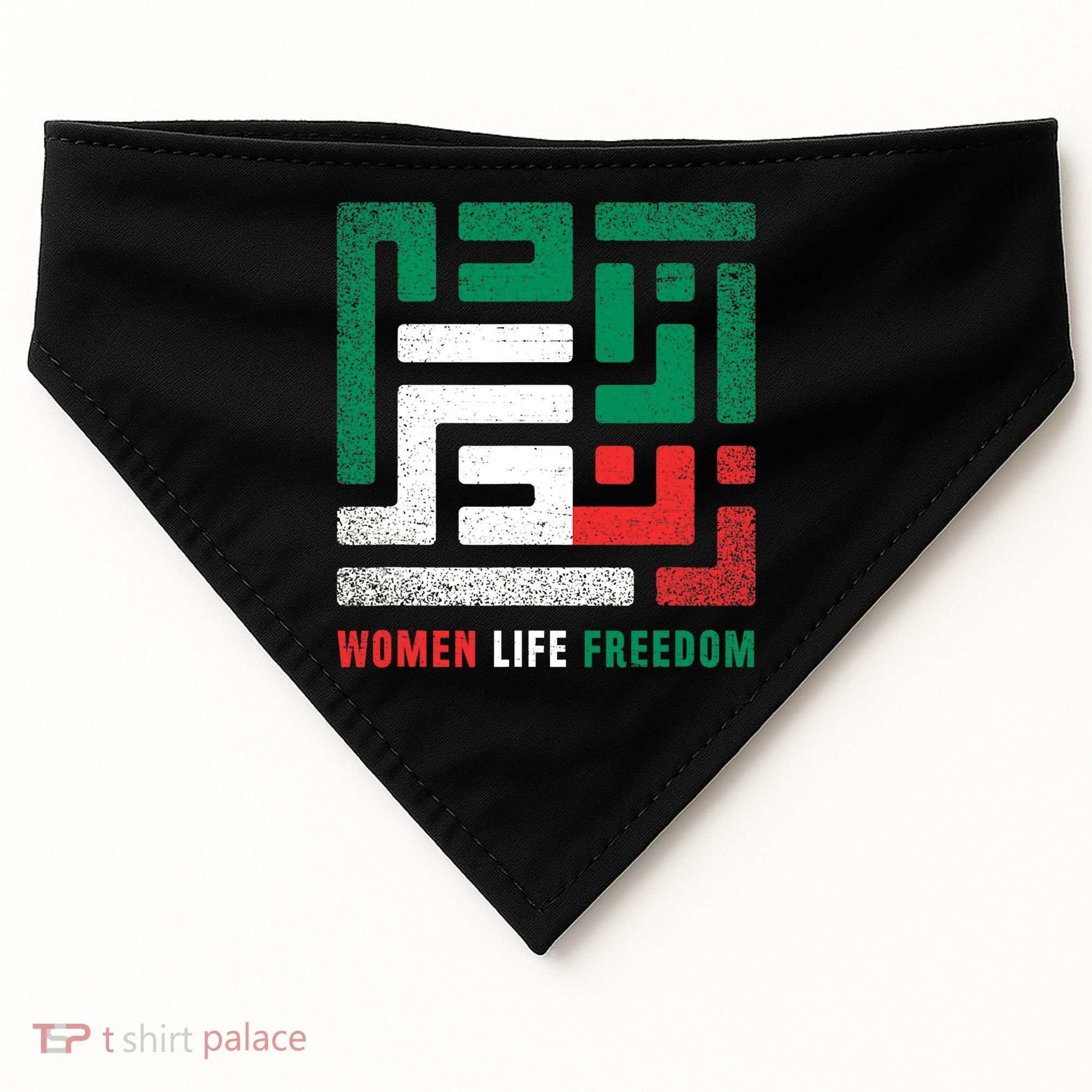  Life Freedom Free Iran USA-Made Doggie Bandana