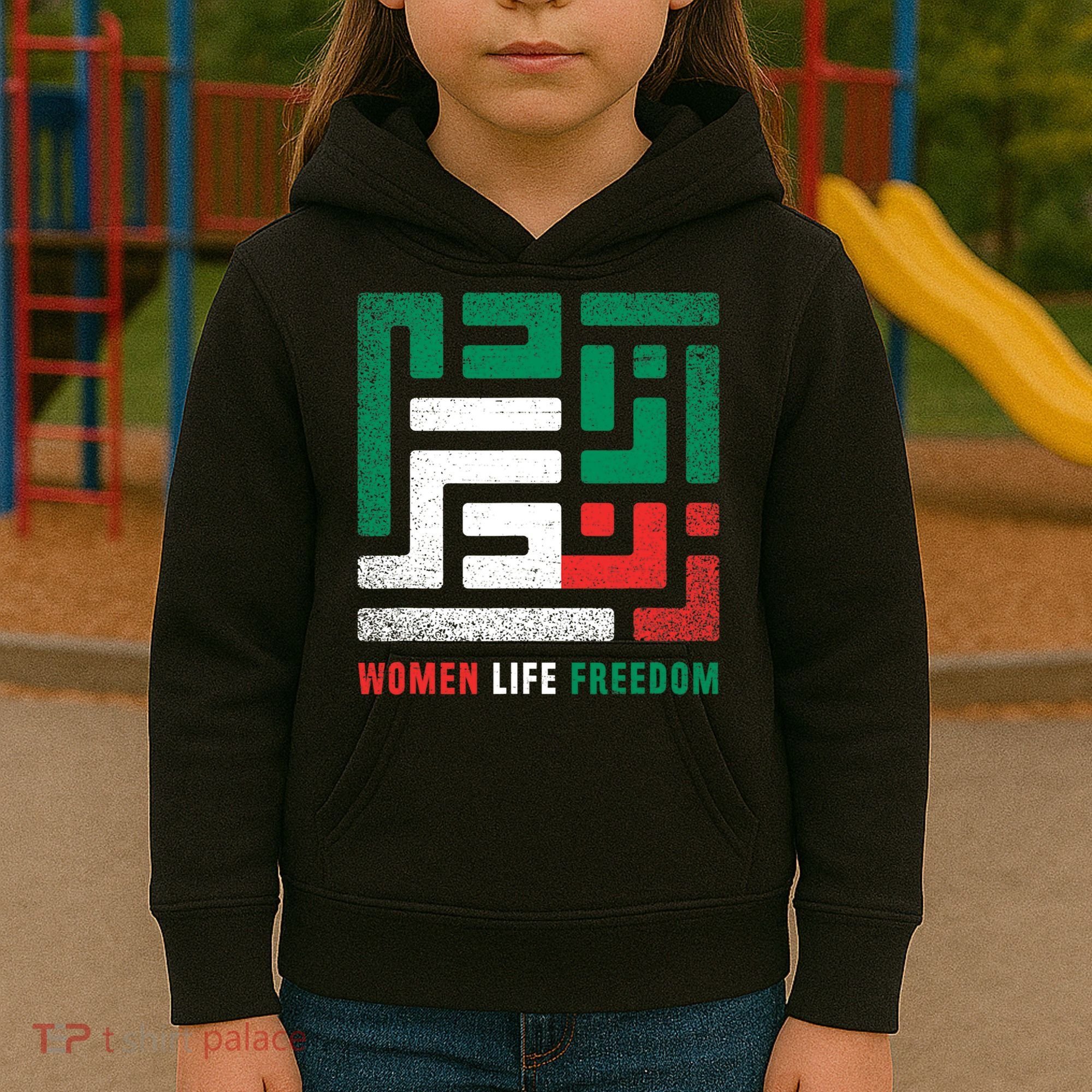  Life Freedom Free Iran Kids Hoodie