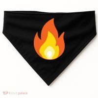 Lit Fire Flame Hot Burning Beach USA-Made Doggie Bandana thumb 0