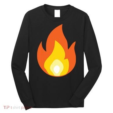 Lit Fire Flame Hot Burning Beach Long Sleeve Shirt