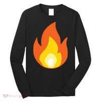 Lit Fire Flame Hot Burning Beach Long Sleeve Shirt thumb 0