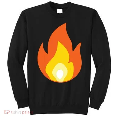 Lit Fire Flame Hot Burning Beach Sweatshirt