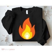 Lit Fire Flame Hot Burning Beach Sweatshirt thumb 2