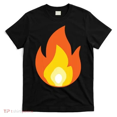 Lit Fire Flame Hot Burning Beach T-Shirt