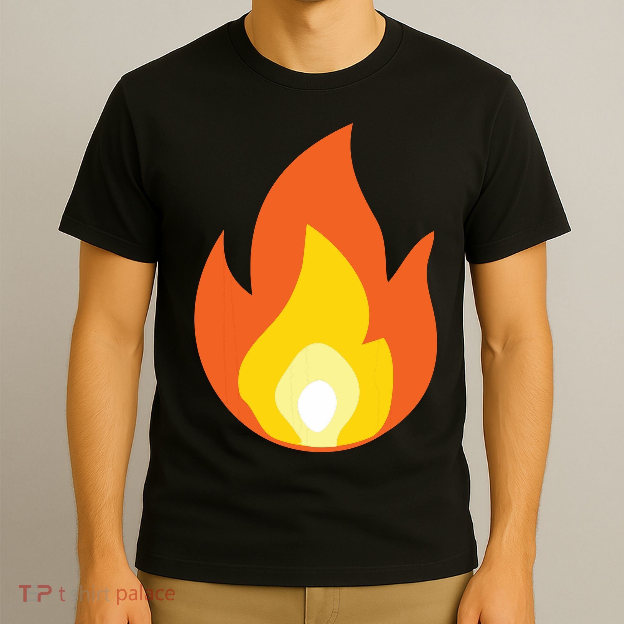 Lit Fire Flame Hot Burning Beach T-Shirt