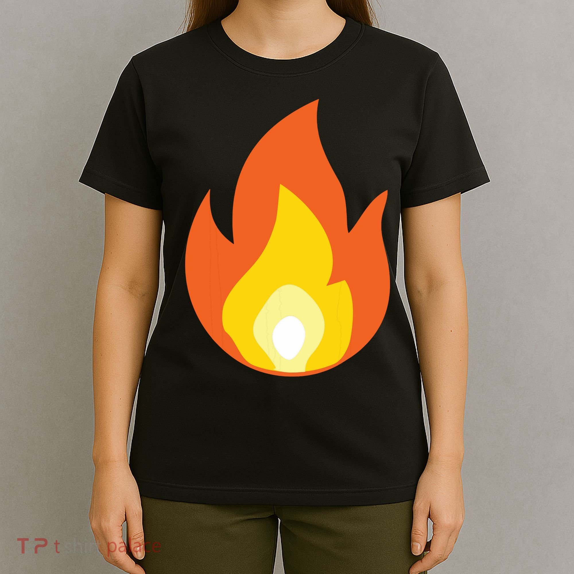 Lit Fire Flame Hot Burning Beach T-Shirt