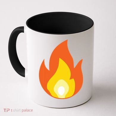 Lit Fire Flame Hot Burning Beach Coffee Mug