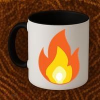 Lit Fire Flame Hot Burning Beach Coffee Mug thumb 2