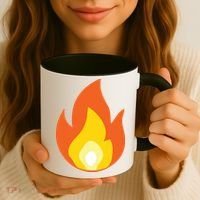 Lit Fire Flame Hot Burning Beach Coffee Mug thumb 3