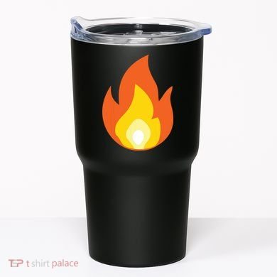 Lit Fire Flame Hot Burning Beach Tumbler